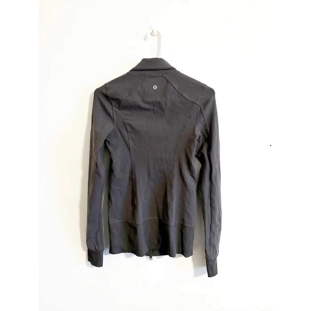 Lululemon Nice Asana Jacket Brushed‎ Fleece Gray